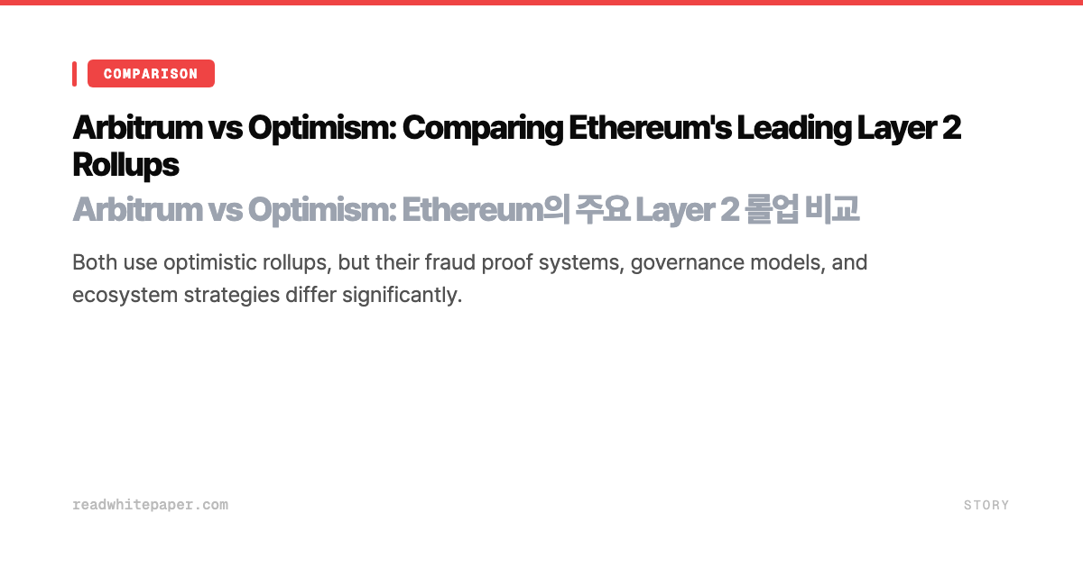 Arbitrum vs Optimism: Ethereum의 주요 Layer 2 Rollups 비교 | ReadWhitepaper